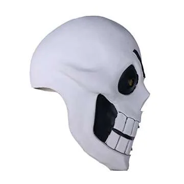 Molagogo Deluxe Latex Game Full Head Mask Cosplay Costume Helmet Party Fancy Ball Halloween Christmas Props (For Adult, Skeleton)