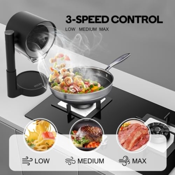 Portable Range Hood for Indoor Cooking with 3 Speeds