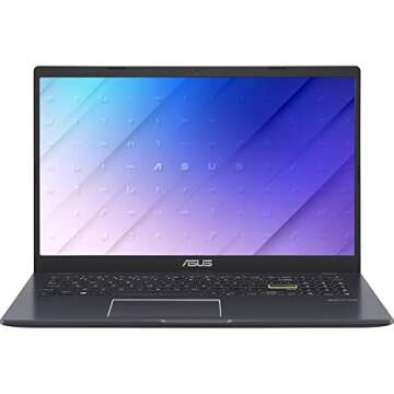 ASUS 15.6” Vivobook Go FHD Laptop, Intel Quad Core, 4GB RAM, 64GB SSD, Windows 11 in S Mode, Star Black, L510KA-NB21