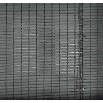 Calyx Interiors Cordless Seaside Gray Bamboo Roman Shades Blinds - Size: 20"W x 60"H