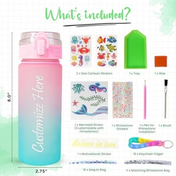 Personalized DIY Water Bottle Kits for Girls 6-8