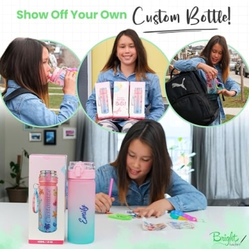 Personalized DIY Water Bottle Kits for Girls 6-8