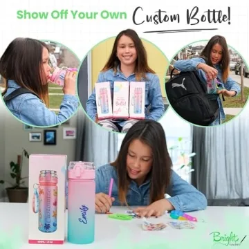 Personalized DIY Water Bottle Kits for Girls 6-8