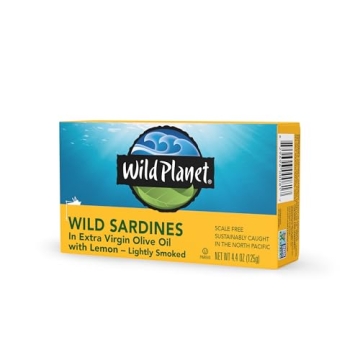 Wild Planet Sardines in Extra Virgin Olive Oil with Lemon - 4.375 oz