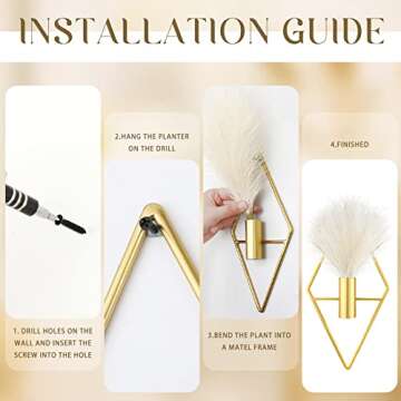 Peryiter Boho Wall Decor Hanging Planters Art