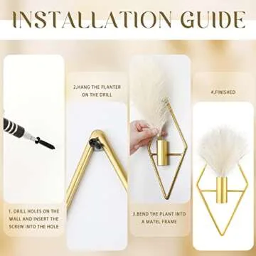 Peryiter Boho Wall Decor Hanging Planters Art