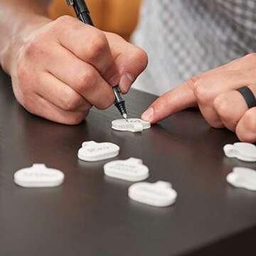 Cable Labels by Wrap-It Storage, Regular, White (36 Pack) - Write On Cord Labels, Wire Labels, Cable Tags and Wire Tags for Cable Management and Electronics, Computers. Great Stocking Stuffer