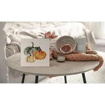 KEUSPI Fall Pumpkin Decor - Charming Wooden Sign for Autumn