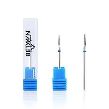NMKL38 Needle Shaped Cuticle Cleaner Carbide Nail Drill File Bit for Electric Drill Machine Manicure Pedicure (1.6)