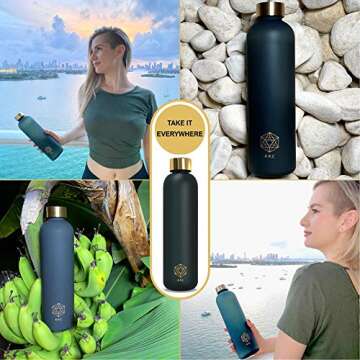 ARCANA Motivational Water Bottle with Time Markers