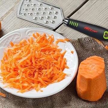 ALLTOP Food Graters for Cheese,Nutmeg,Potato,Ginger and Garlic,Cirtrus,Hand-held Stainless Steel Zester for Kitchen - Pro Multi-purpose Gadgets,Set of 3 Grinders