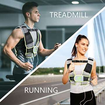 RitFit Adjustable Weighted Vest with Neoprene Fabric for Men&Women, 8lbs/10lbs/12lbs/15lbs/20lbs, Weight Vest for Workout, Strength Training, Muscle Building (Green - 12LB)