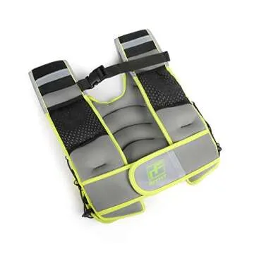 RitFit Adjustable Weighted Vest with Neoprene Fabric for Men&Women, 8lbs/10lbs/12lbs/15lbs/20lbs, Weight Vest for Workout, Strength Training, Muscle Building (Green - 12LB)
