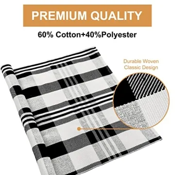 Stylish Collive Black and White Outdoor Rug | Washable Cotton Mat