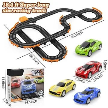 Wupuaait Slot Car Race Track with 4 Fast Cars