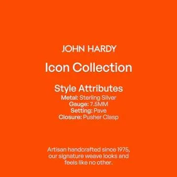 John Hardy Classic Chain 7.5MM Bracelet (Black Sapphire- Medium)