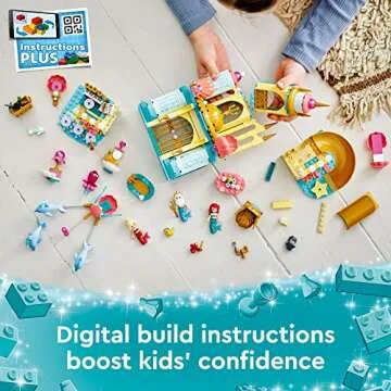 LEGO Disney Princess Ariel’s Underwater Palace 43207, Buildable Castle Toy, Present Idea for Kids, Girls and Boys Aged 6+ with The Little Mermaid Mini-Doll Figure & Dolphin Figures