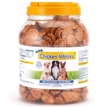 Pet Center Inc. (PCI) Chicken Nibble Dog Treats – 100% Real Raw Dehydrated Chicken Breast Bites fo...