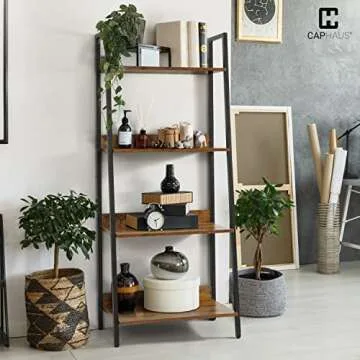 Shop CAPHAUS 4 Tier Ladder Bookshelf for Stylish Storage Solutions