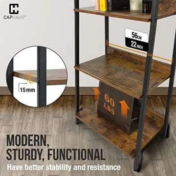 Shop CAPHAUS 4 Tier Ladder Bookshelf for Stylish Storage Solutions