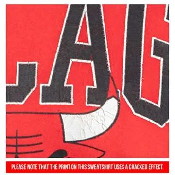 Ultra Game NBA Official Women's Extra Soft Fleece Distressed Oversized Pullover Sweatshirt, Chicago Bulls, Team Color, Large