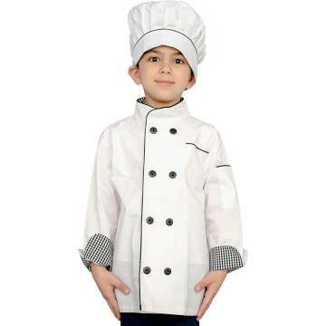 Personalized Child Chef Hat and Jacket Halloween Costume - Fun & Customizable
