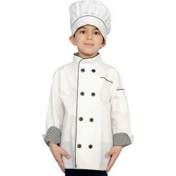 Personalized Child Chef Hat and Jacket Halloween Costume - Fun & Customizable