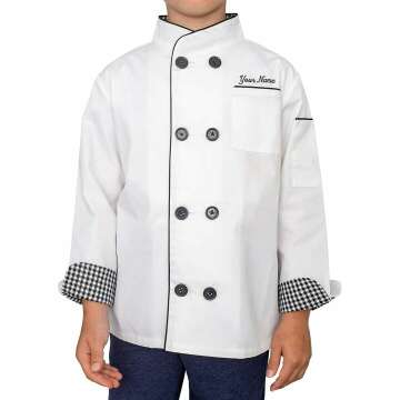 Custom Child Chef Halloween Costume - Hat & Jacket