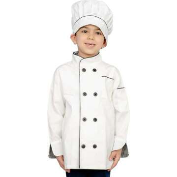 Custom Child Chef Halloween Costume - Hat & Jacket