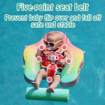Mambobaby Float with Canopy - Safe Baby Swimming Pool Float