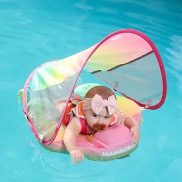 Mambobaby Float with Canopy - Safe Baby Swimming Pool Float