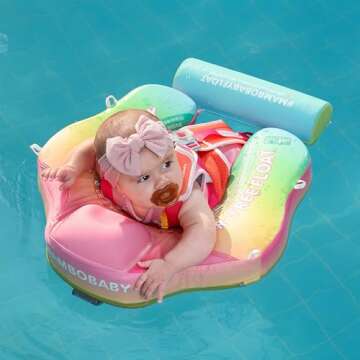Mambobaby Float with Canopy - Safe Baby Swimming Pool Float