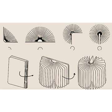 MEEYO Folding Book Lamp Wooden, Book Light, USB Rechargable Book Shaped Light ,3 Colors Led Table Lamp for Decor, Magnetic Design, Environmentally Material