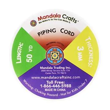 Mandala Crafts 50 Yards Natural Soft Drawstring Cord