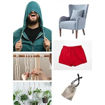 Mandala Crafts 50 Yards Natural Soft Drawstring Cord