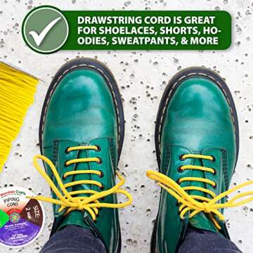 Mandala Crafts 3mm 50 Yards Natural Soft Drawstring Replacement Rope Upholstery Crochet Macramé Cotton Welt Trim Piping Cord