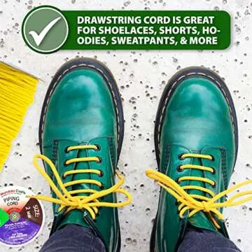 Mandala Crafts 50 Yards Natural Soft Drawstring Cord