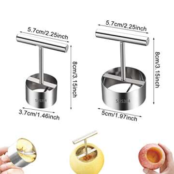Vegetable & Fruit Corer, Veggie Corer Drill Fruit Core Remover Kitchen Tool, 2 Sizes Veggie Drill fo...