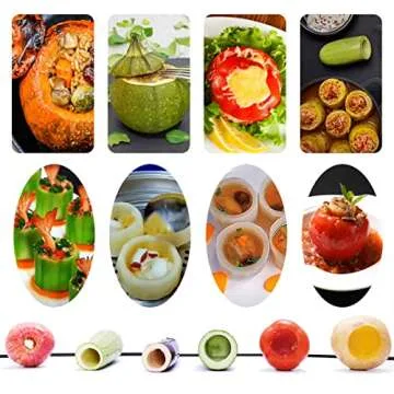 Vegetable & Fruit Corer, Veggie Corer Drill Fruit Core Remover Kitchen Tool, 2 Sizes Veggie Drill for Coring and Hollowing Out Zucchini, Pumpkin, Potatoes, Carrot, Apple, Pear, Tomato