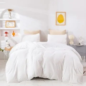 Wellboo White Comforter Sets King - Soft, Breathable & Modern