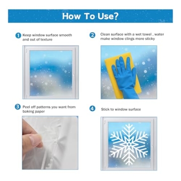 Snowflake Window Clings - 1000pcs Christmas Decoration