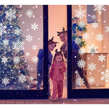 Snowflake Window Clings - 1000pcs Christmas Decoration