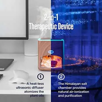 Himalayan Pink Salt Diffuser with Essential Oils for Wellness