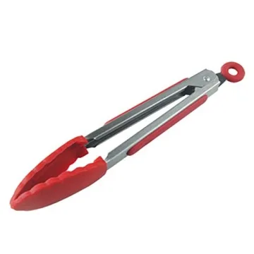 7" Mini Silicone Tongs for BBQ and Serving, 3 Pack