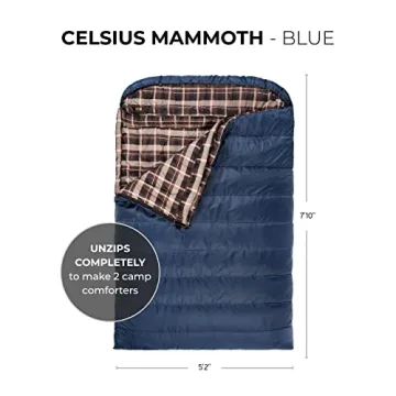 TETON Sports Mammoth Queen Size Sleeping Bag for All