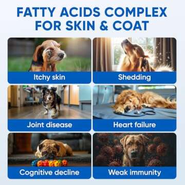 Skin & Coat Supplement for Dogs with Omega 3 Fish Oil