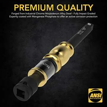 LEXIVON 1/2" Impact Driver Speed Collar Extension Bar