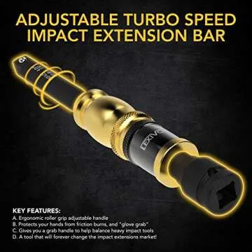 LEXIVON 1/2" Impact Driver Speed Collar Extension Bar