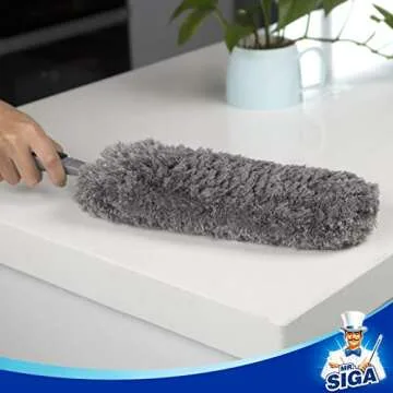 MR.SIGA Microfiber Duster - Washable Dusting Tool for Home