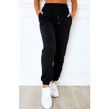Waitfairy High Waisted Sweatpants Comfortable Joggers